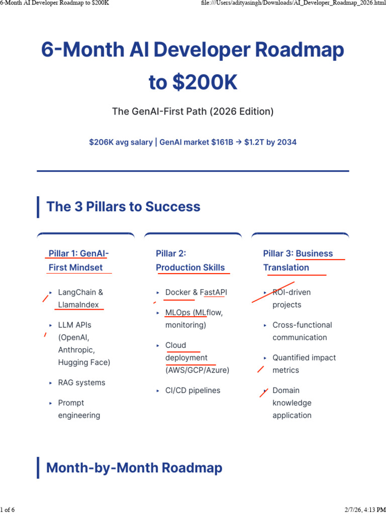 Ai Dev Roadmap 2026 | PDF | Computing | Artificial Intelligence