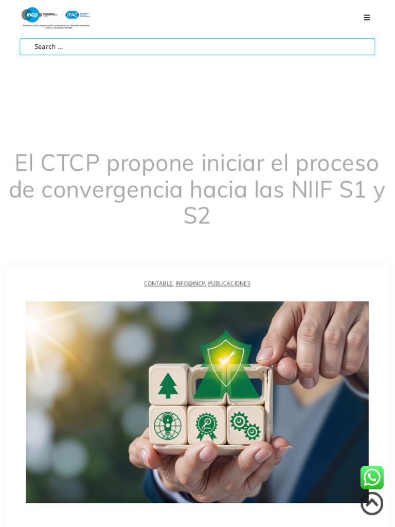 El CTCP Propone Iniciar El Proceso de Convergencia Hacia Las NIIF S1 y ...