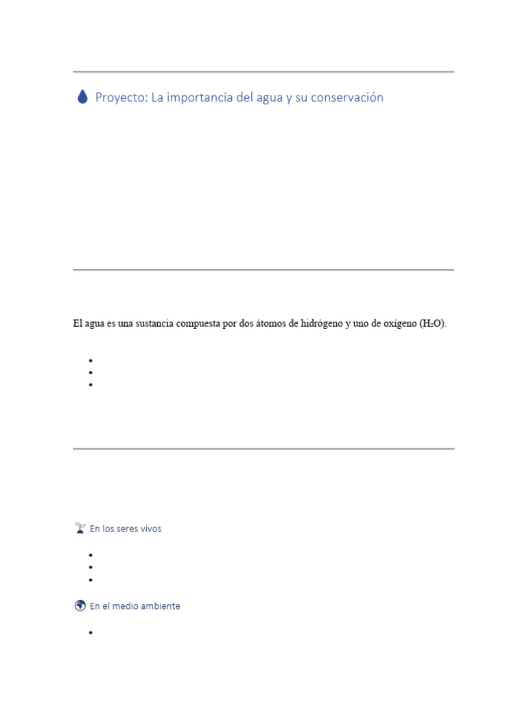 ? Proyecto Sobre El Agua | PDF | Agua | El ciclo del agua