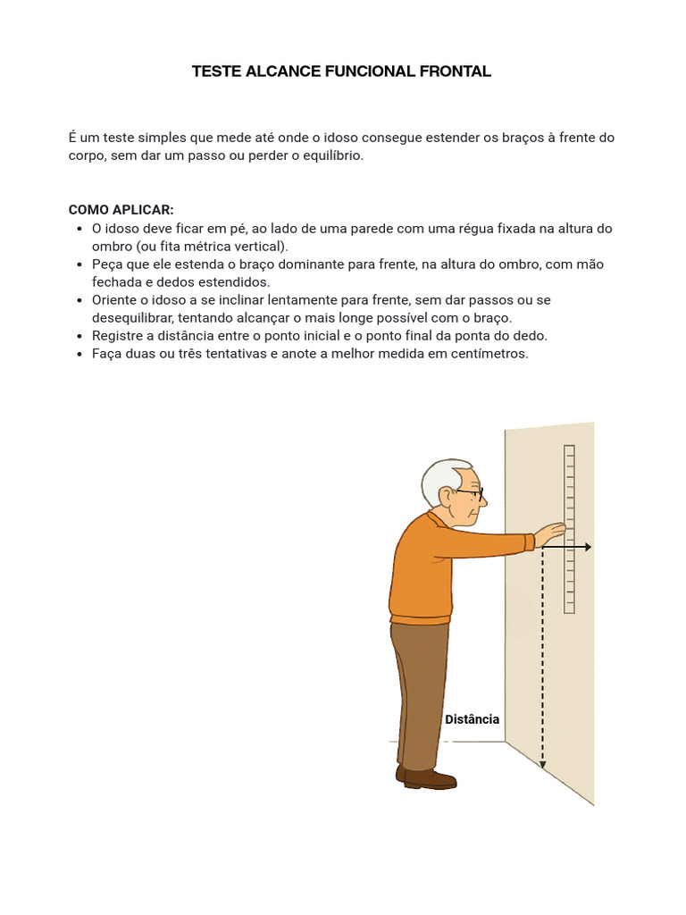 Teste Alcance Funcional Frontal | PDF