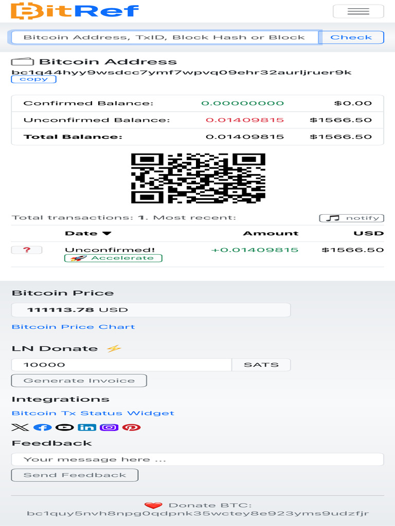Address Bc1q44hyy9wsdcc7ymf7wpvq09ehr32aurljruer9k BitRef | PDF