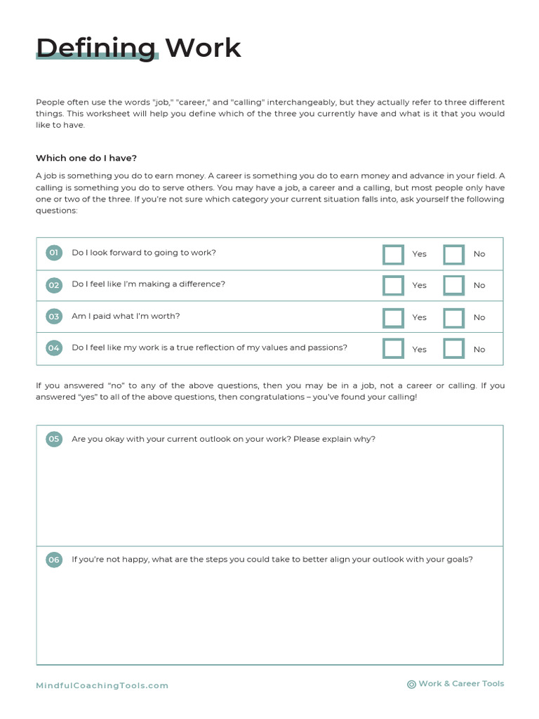 Defining Work | PDF