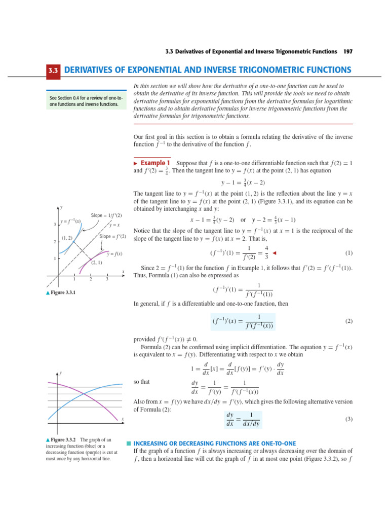 Calculus 3.3 DerivativesExponentials | PDF | Trigonometric Functions ...