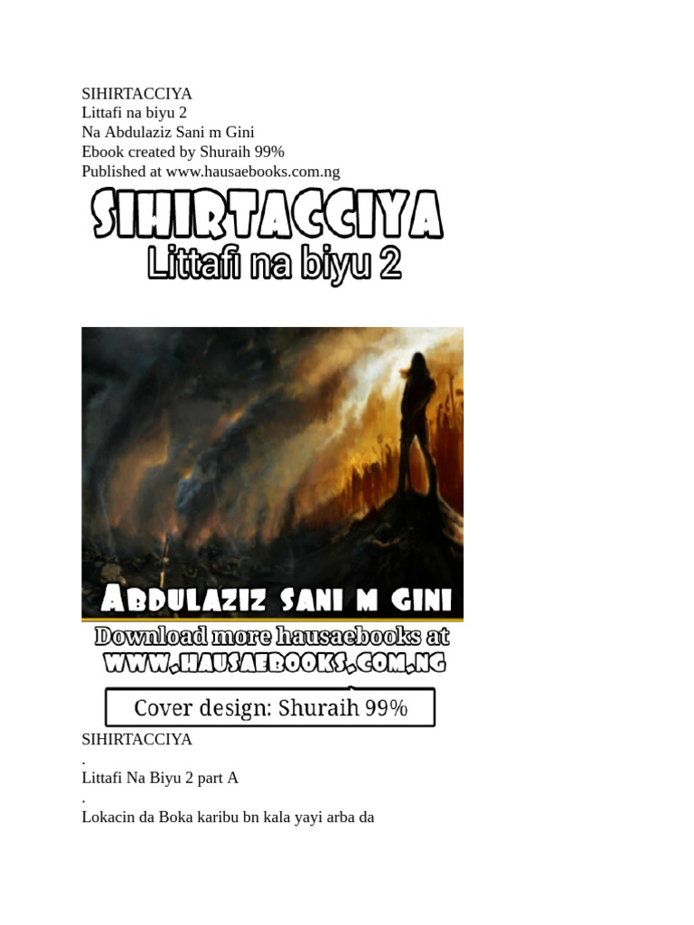 SIHIRTACCIYA Littafi Na Biyu 2 | PDF