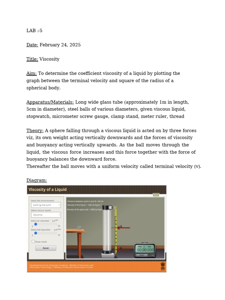 Physics Lab #5 | PDF