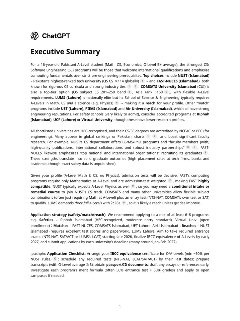 Executive Summary | PDF | Sat | Academia