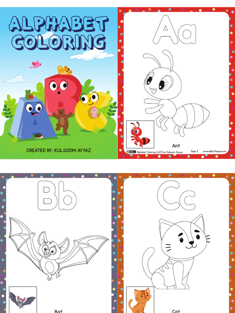 Alphabet Coloring - pdf1 | PDF | Zoology