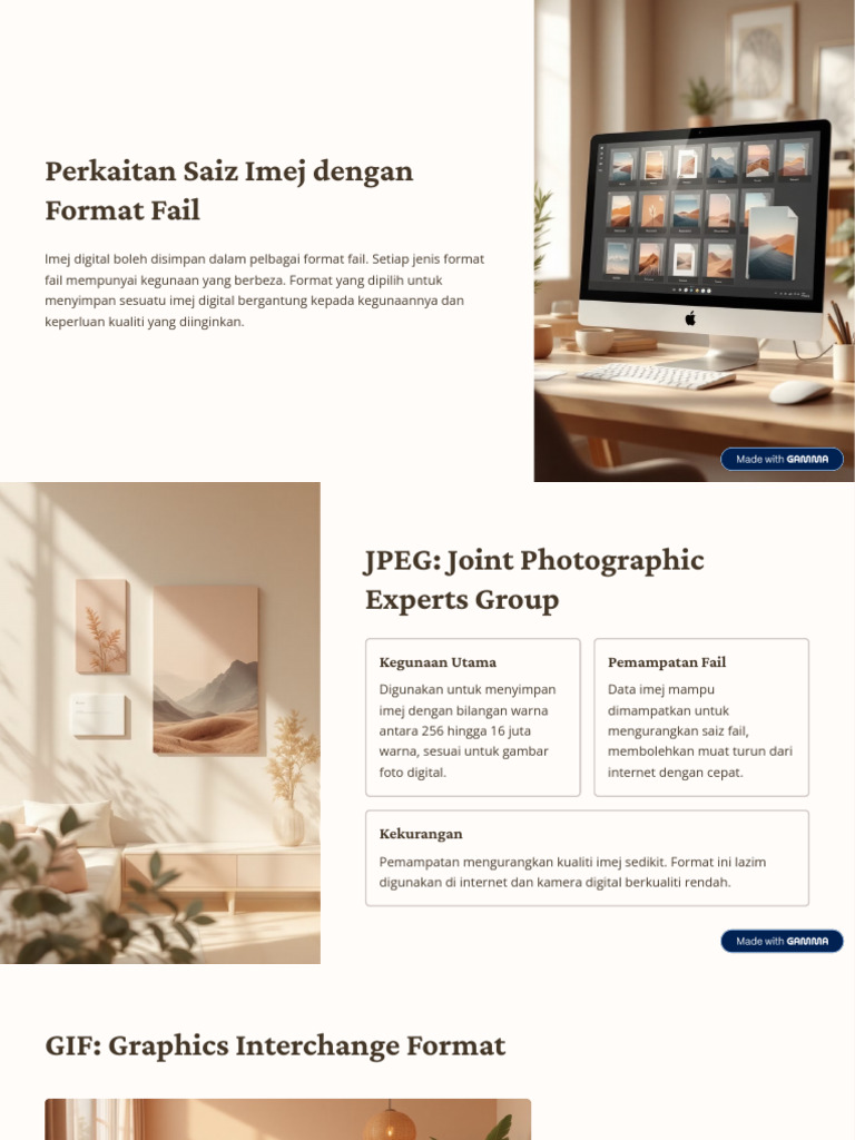 Perkaitan Saiz Imej Dengan Format Fail | PDF