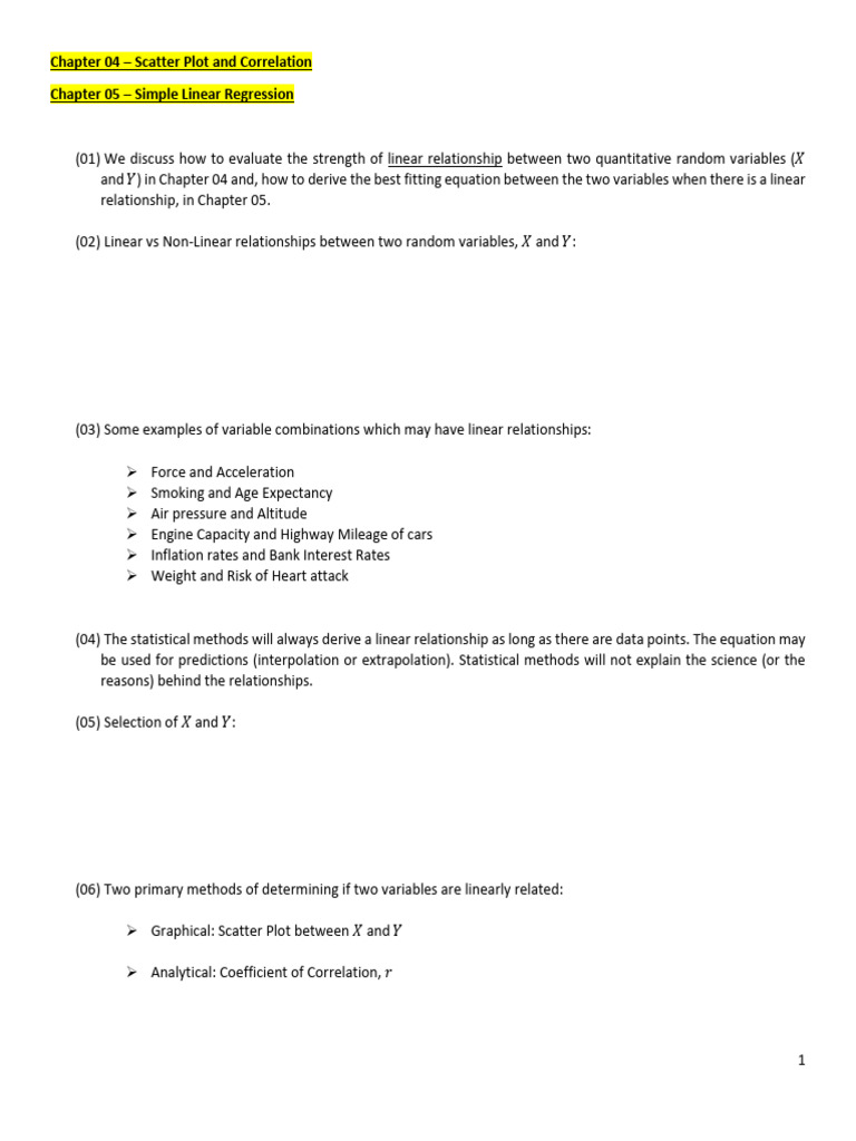2.4 CH 04 05 Regression | PDF | Estimation Theory | Statistical Analysis