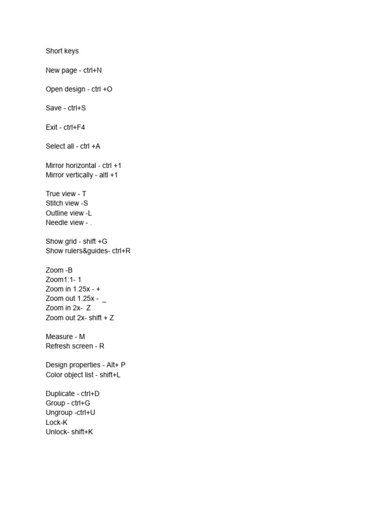 Short Keys | PDF
