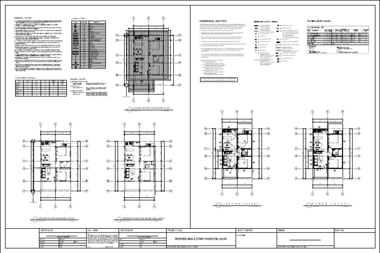 Bungalow House Plan | PDF | Plumbing | Storm Drain