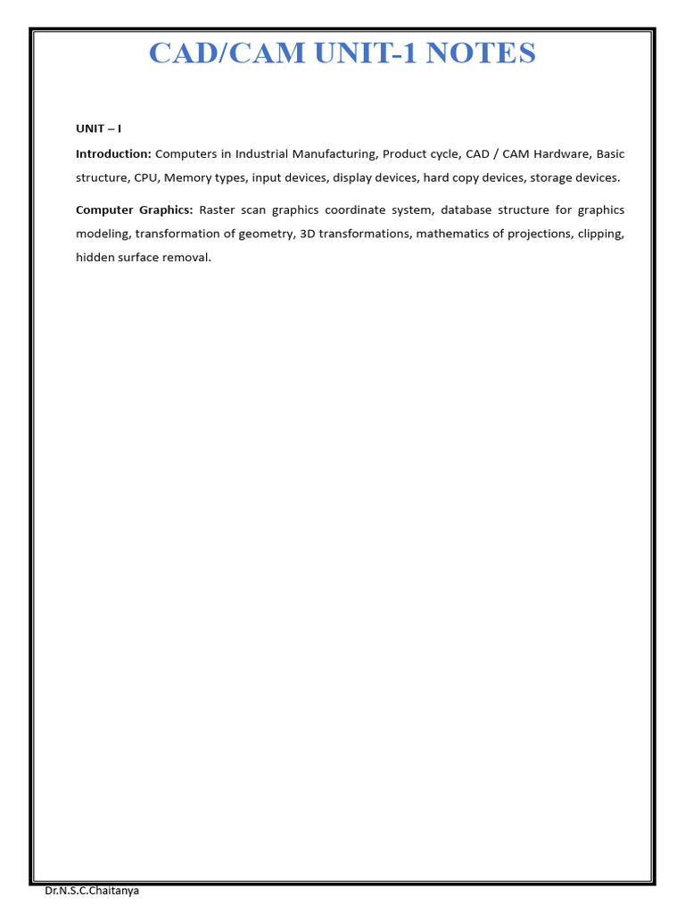 Unit 1 Notes | PDF