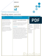 CAE Reading Paper Overview