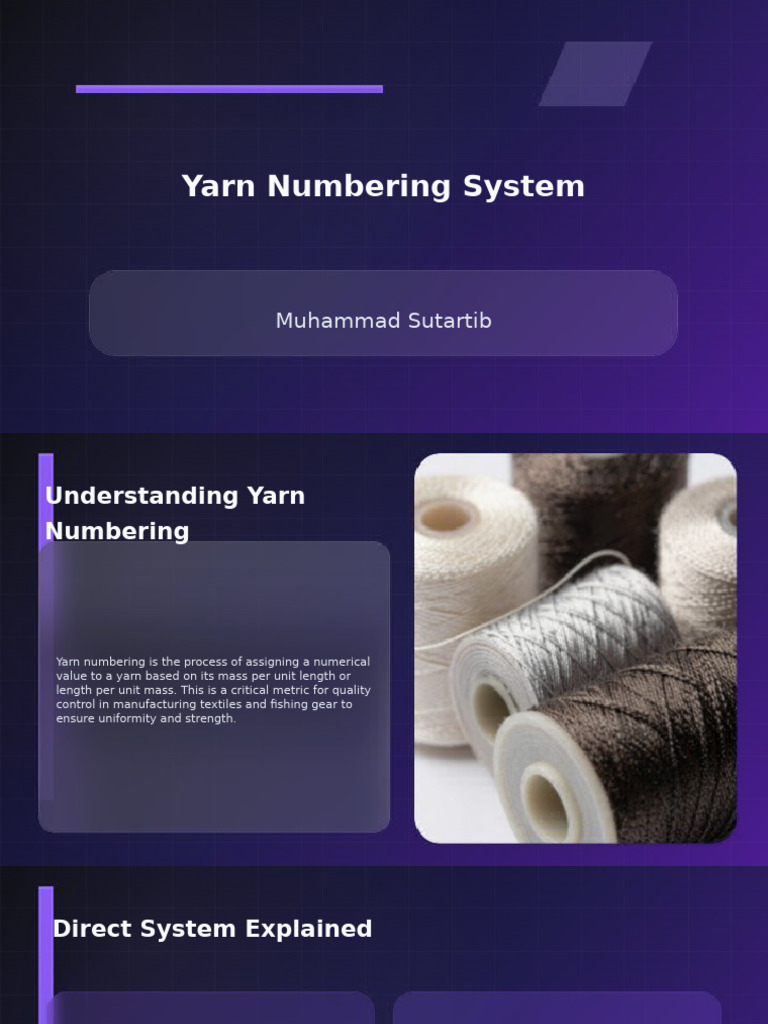 Yarn Numbering System Presentation | PDF | Rope | Yarn