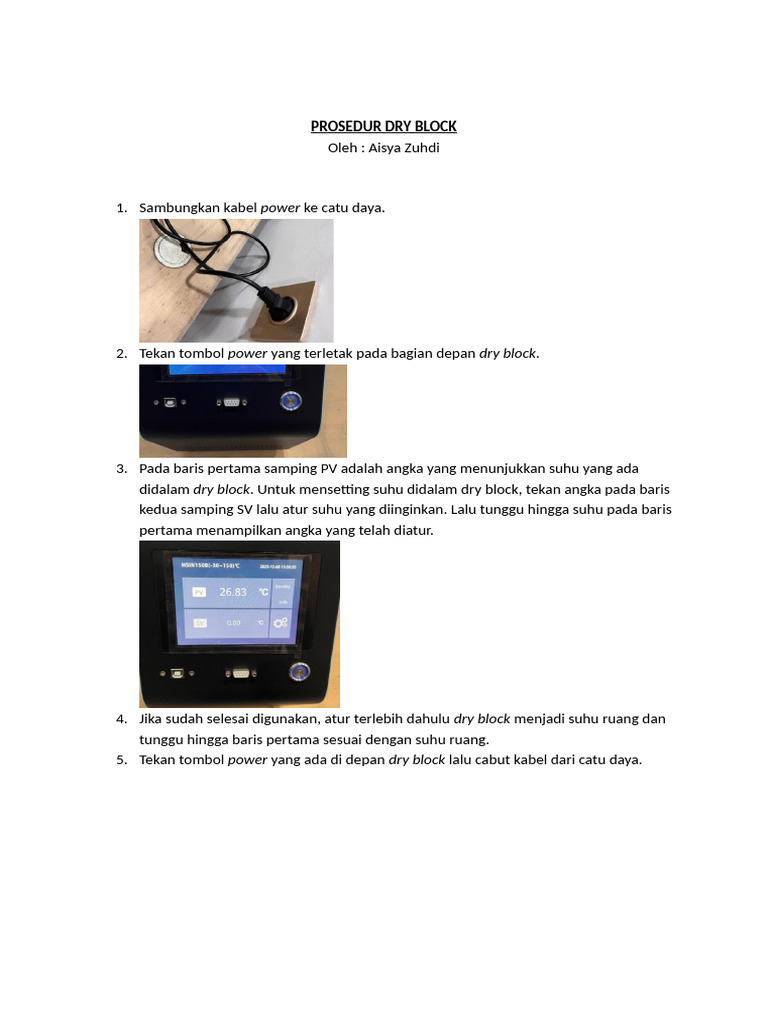 Prosedur Dry Block | PDF