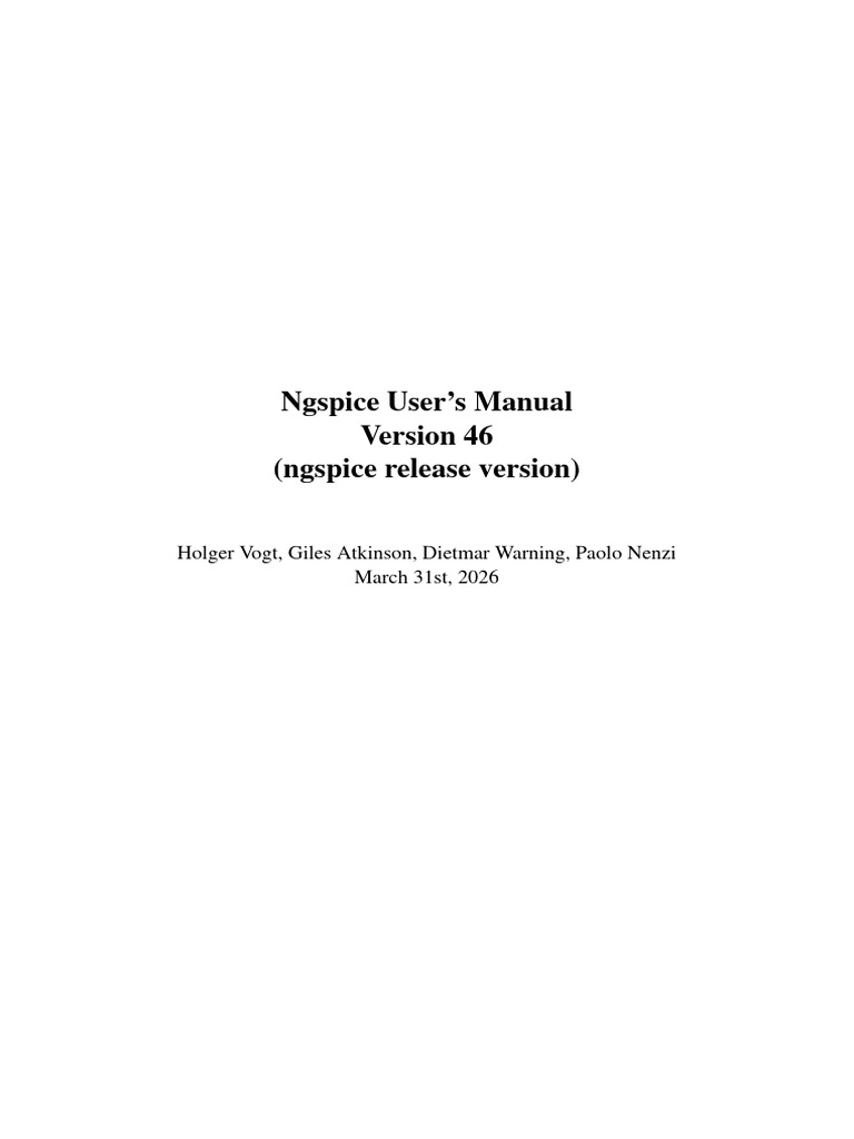 Ngspice Manual | PDF | Bipolar Junction Transistor | Electrical Engineering