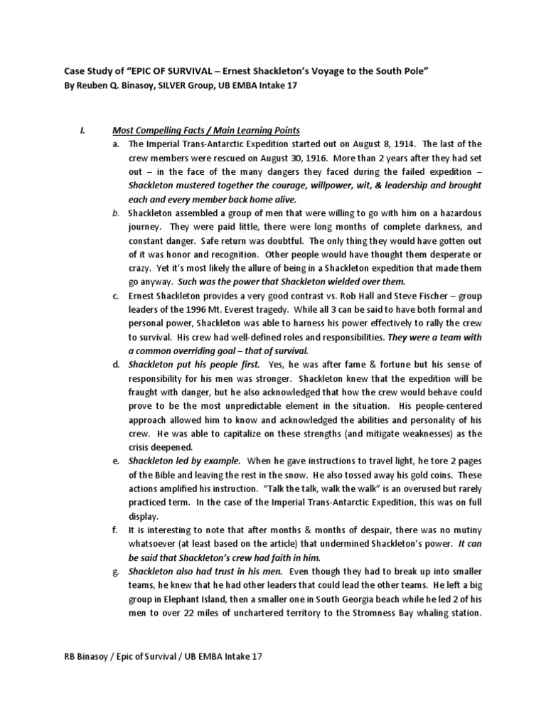 Shackleton case study picture