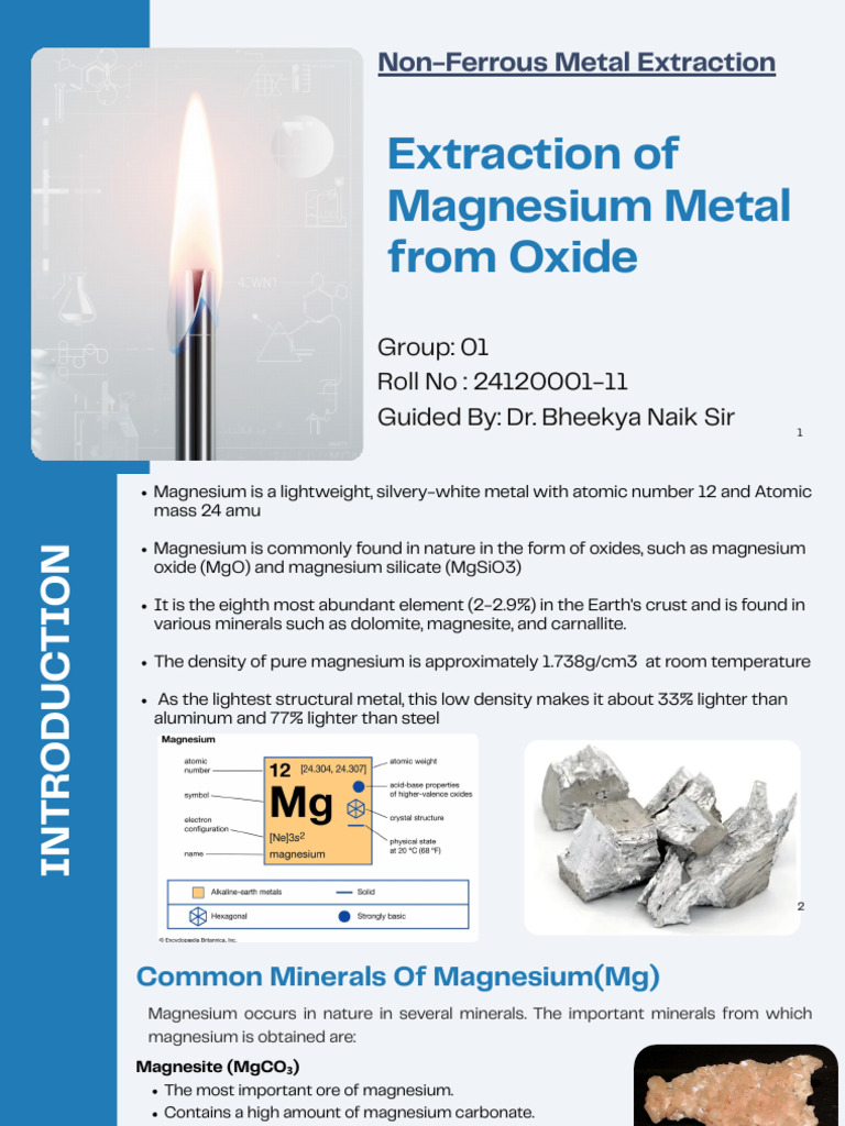 Presentation - Extraction of Magnesium Metal_20260325_100406_0000 | PDF ...