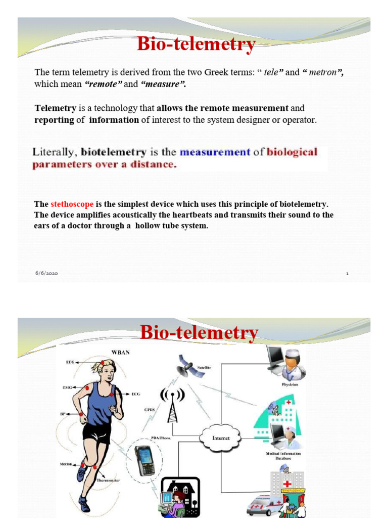 Lecture 1 Biotelemetry BMR (1) | PDF | Telemetry | Radio