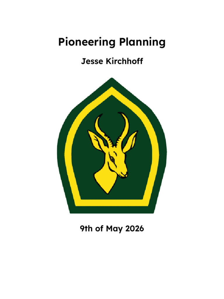 Springbok Pioneering Planning | PDF | Rope | Tension (Physics)