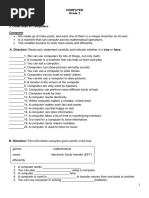 Class 2 Computer Basics and Exercises | PDF