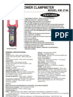 Digital Portable Power Clamp Kusam Meco KM 2740