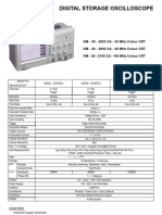 Digital Storage Oscilloscope Kusam Meco 25MHz 40MHz 100MHz