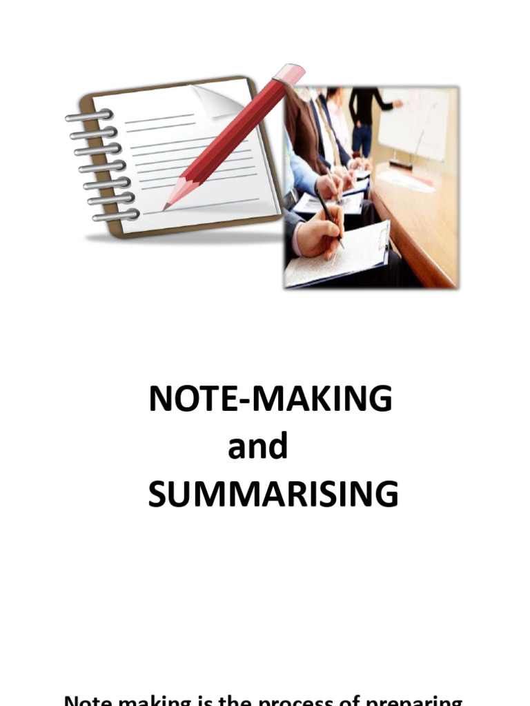 Note Making and Summarising (1) | PDF