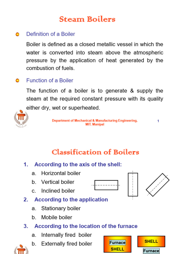 Chapter 2 - Steam Boilers PPT | PDF | Boiler | Steam