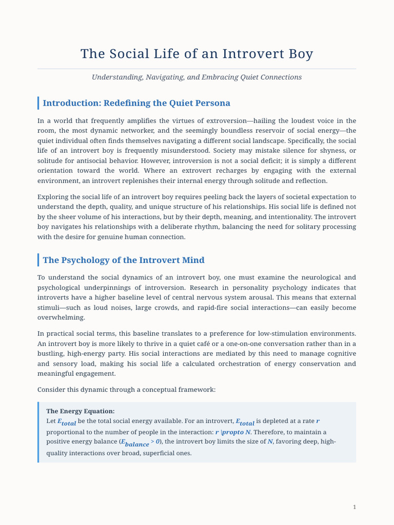introvert_social_life | PDF | Extraversion And Introversion | Communication