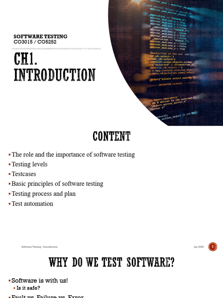 1_Introduction to Software Testing | PDF | Software Testing | Software