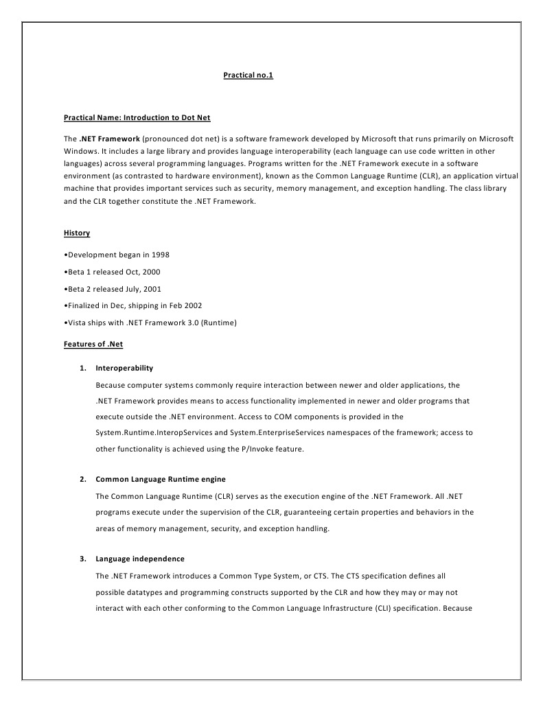 Introduction to .NET Framework Basics | PDF | Web Service | Class ...