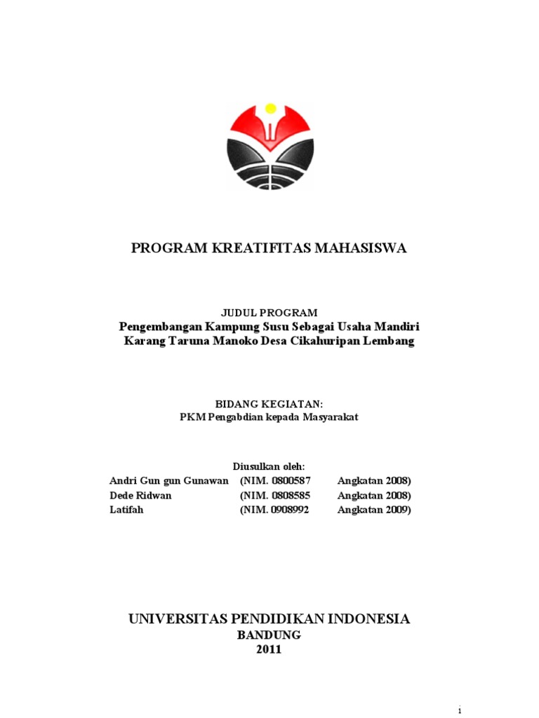 Contoh Proposal Pkm Penelitian - Simak Gambar Berikut