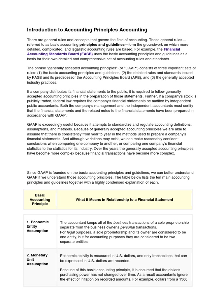 Accounting Principles | PDF | Generally Accepted Accounting Principles ...