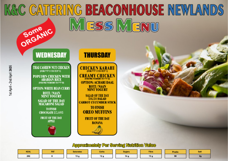 Mess Menu 1st April 2026 | PDF