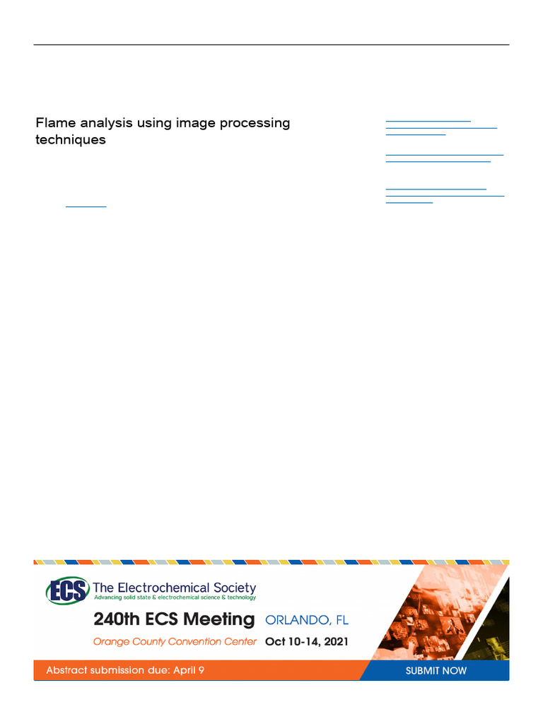Flame analysis using image processing techniques | PDF | Spectral ...