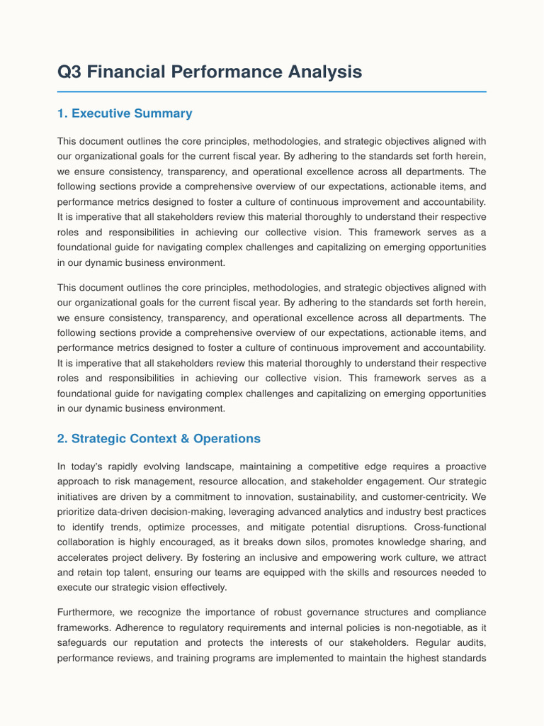 Q3 Financial Performance Analysis | PDF | Business | Economies