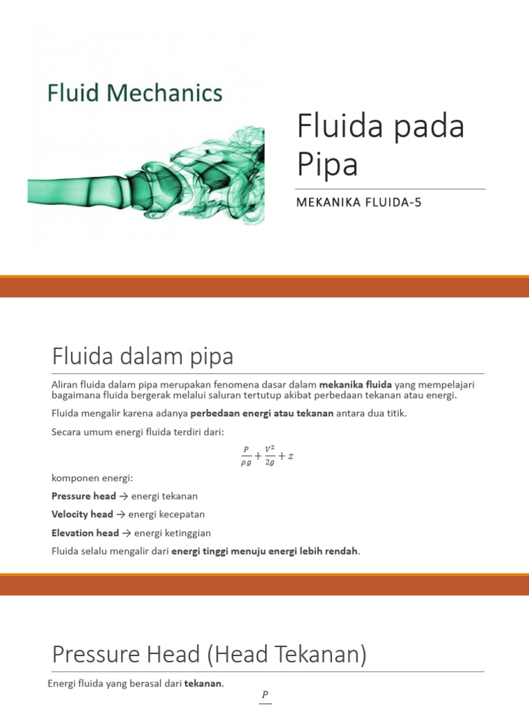 Pert-5 MekFlu Fluida pada Pipa | PDF