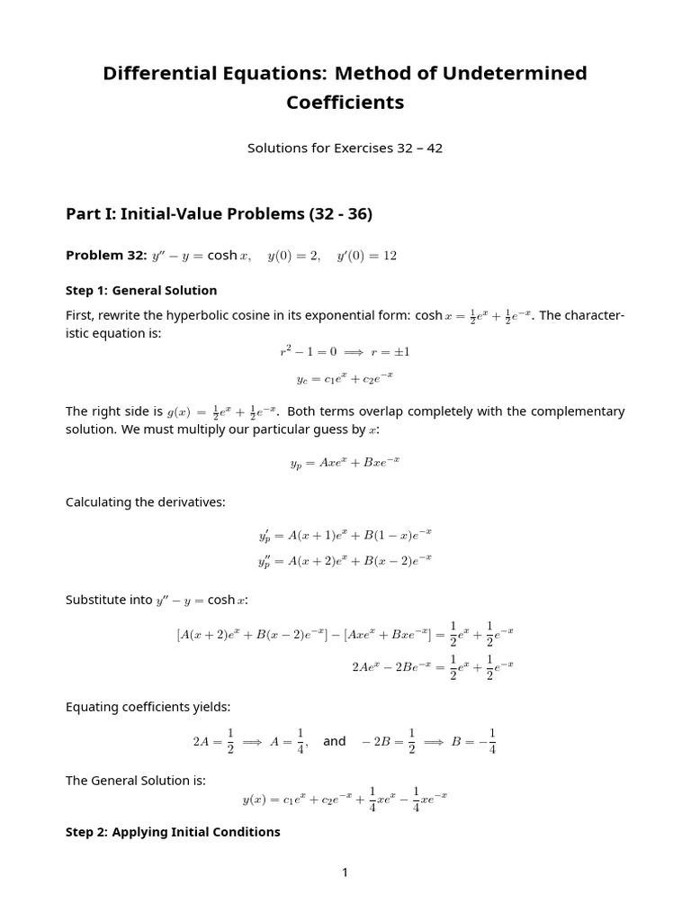 Differential Equations 32-42 | PDF | Complex Analysis | Differential ...