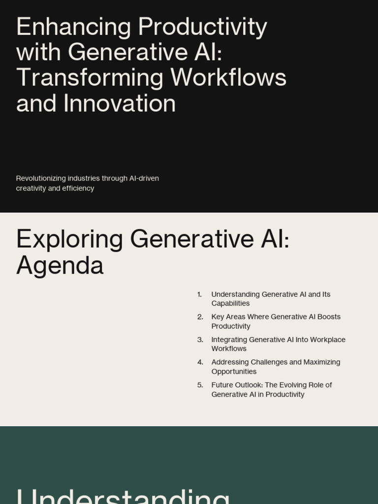 Enhancing Productivity With Generative AI | PDF | Artificial ...