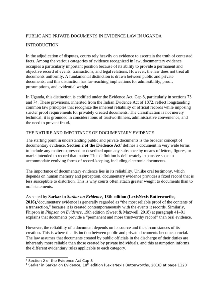 Public and Private Documents | PDF