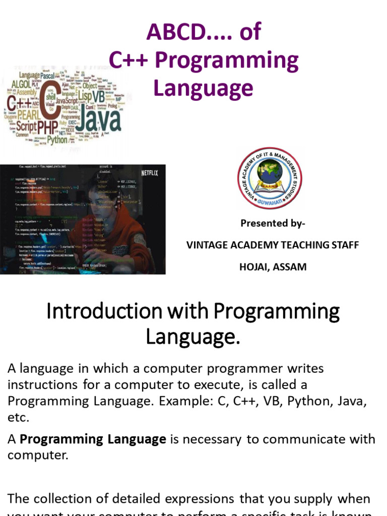 (Vintage Edited)Programming Language C++(for Basic) | PDF | Computer ...