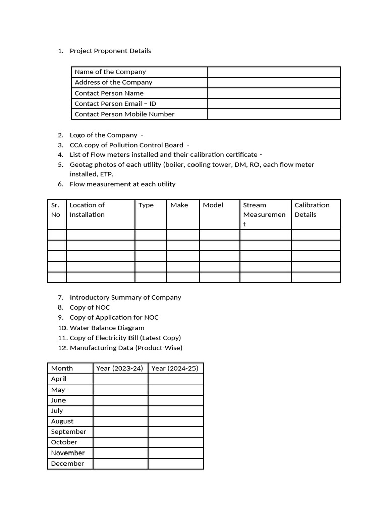 Checklist for Water Audit Report (1) | PDF | Groundwater | Water