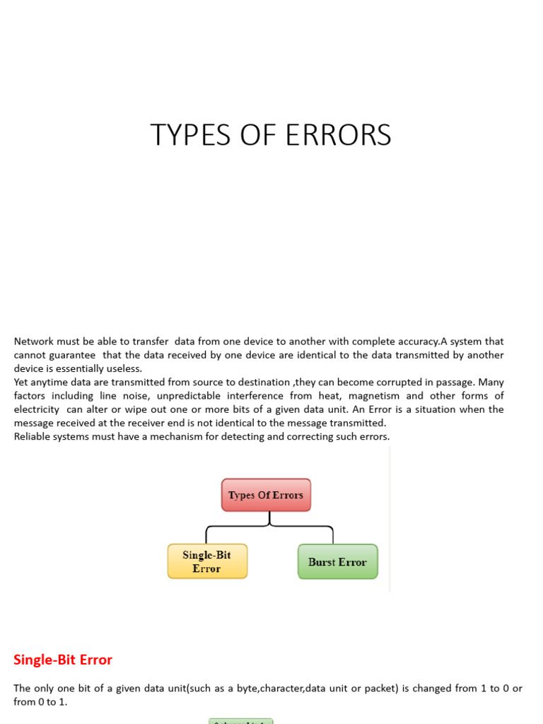 Types of Errors | PDF