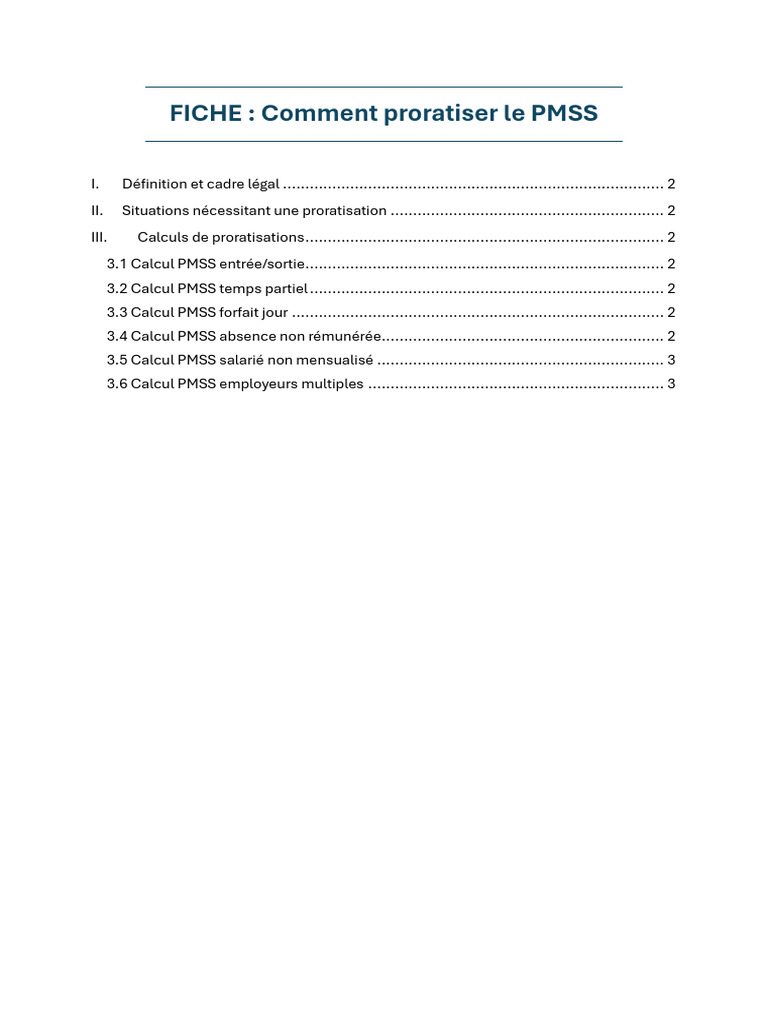 Comment Proratiser Le PMSS | PDF | Travail | Relations industrielles