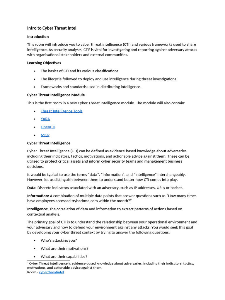 Cyber Threat Intelligence | PDF | Malware | Computer Security
