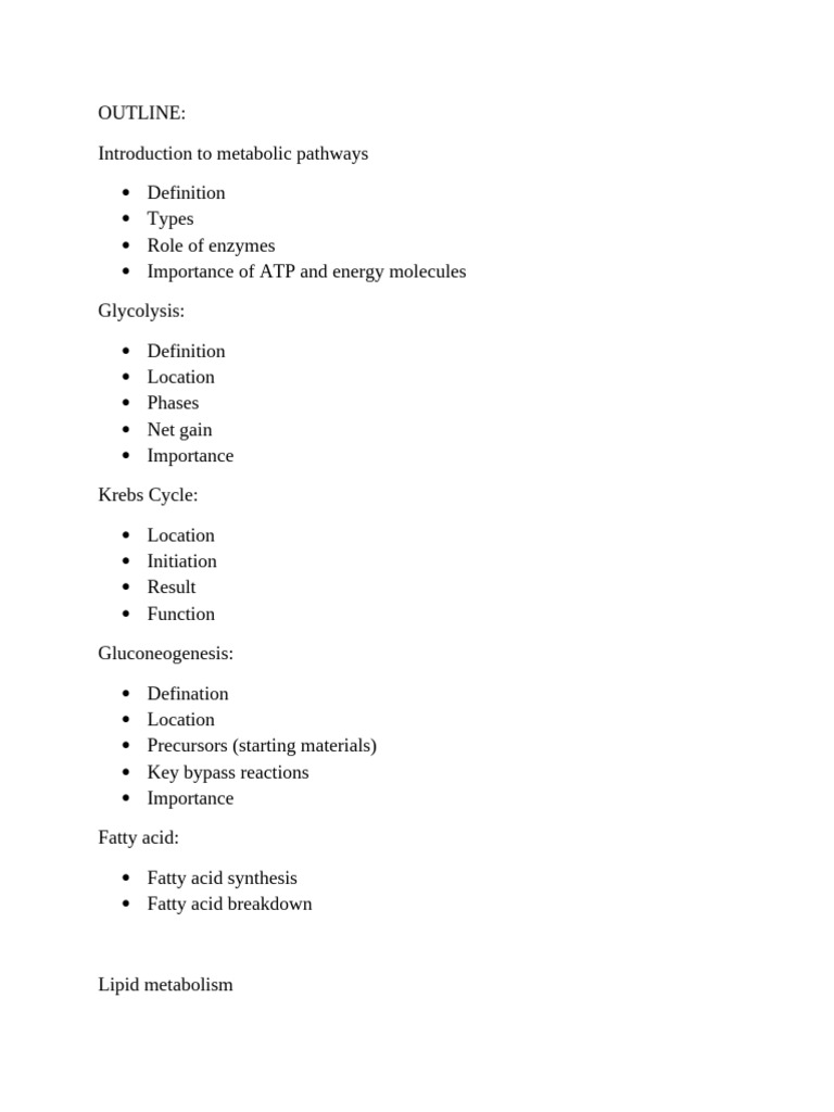 metabolic pathway | PDF | Metabolism | Glycolysis
