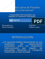 Organismos Internacionales Que Regulan El Transporte Multimodal