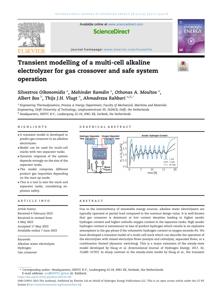2023 Transient Modelling of a Multi-cell | PDF | Greenhouse Gas | Gases