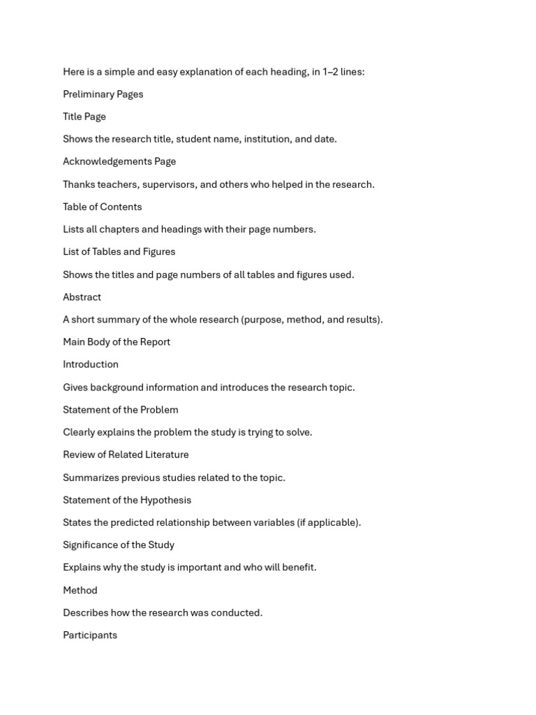 Qualitative Research Preliminary Pages Topic | PDF